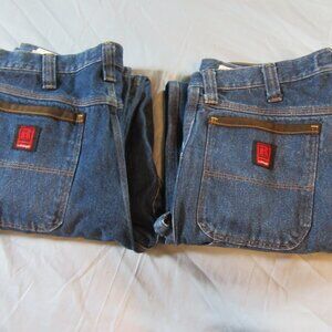 Riggs by Wrangler Mens Dura Shield Denim Work Jeans Sz 34x36 Lot of 2